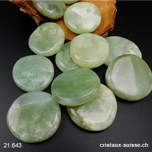 Jade Serpentine vert plat 4,2 à 4,7 cm. Taille XXL. OFFRE SPECIALE