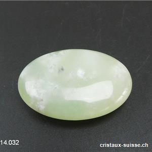 Jade Serpentine vert clair, pierre anti-stress arrondie 4,5 x 3 cm