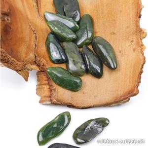 Néphrite Jade vert foncé 2,5 - 3 cm / 3 - 5 grammes