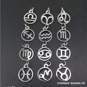Lot 12 charms Signes Astrologiques 1 cm en métal, avec boucle ouverte. OFFRE SPECIALE