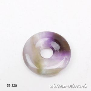 Améthyste - Prasiolite, donut 3 cm