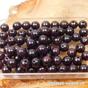 Grenat Almandin foncé, boule percée 6 mm. OFFRE SPECIALE