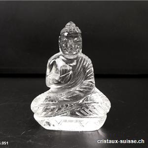 Bouddha Cristal de roche. Pièce unique, Qual. AA
