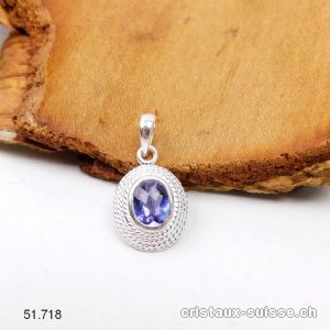 Pendentif Iolite - Cordiérite en argent 925