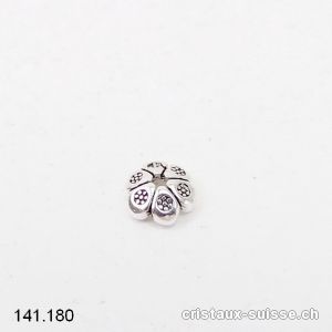 1 pièce Fleur incurvée 5 mm, Intercalaire en argent 925