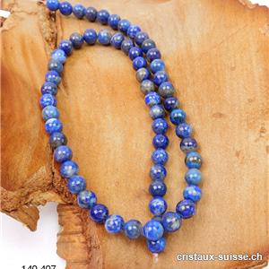 Rang Lapis-lazuli 6,5 mm / 39,5 cm, env. 60 boules. Offre Spéciale