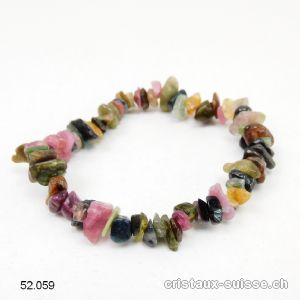 Bracelet Tourmaline multi, élastique 18 - 18,5 cm