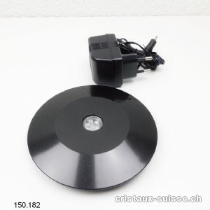 1 Socle d'éclairage LED rond Ø 12,5 cm, avec changement de couleurs