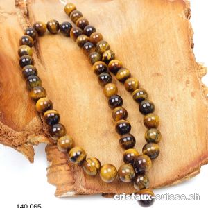Rang Oeil de Tigre 8 - 8,5 mm / 37 cm, env. 45 boules