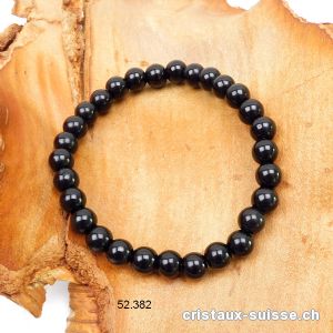 Bracelet Onyx noir 8 mm / 21 cm