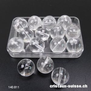 Cristal de roche boule percée 12 mm