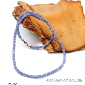 Collier Tanzanite boutons 3-4 mm / 45 cm