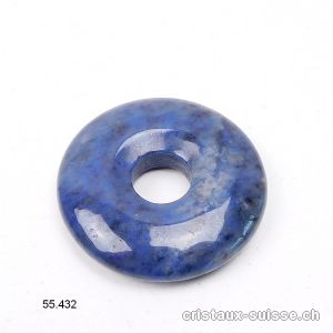 Dumortiérite bleu-gris, donut 3 cm