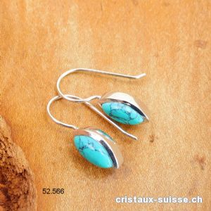 Boucles d'oreilles Turquoise en argent 925