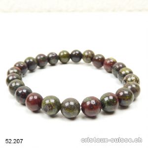 Bracelet Jaspe Dragon 8 - 9 mm, élastique 19 - 19,5 cm