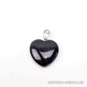 Pendentif Obsidienne noire Coeur 2 cm. OFFRE SPECIALE