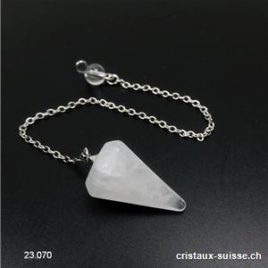 Pendule Cristal de Roche facetté, petit 2,5 cm. OFFRE SPECIALE