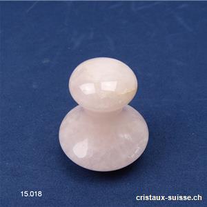 1 Champignon de massage Quartz rose pâle env. 4 x 3,5 cm