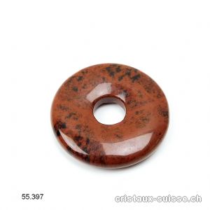 Obsidienne acajou, donut 3 cm