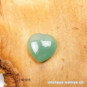 Coeur Aventurine verte 2,5 x 2,5 x 0,7 cm