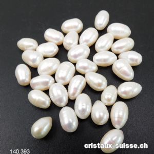 Perle d'eau douce blanc-crème 5 - 7 mm x 5 mm