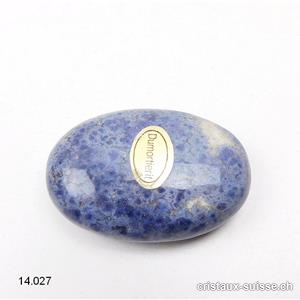 Dumortiérite, pierre anti-stress arrondie, env. 4,5 x 3 cm