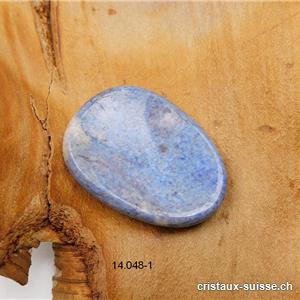 Dumortiérite, pierre anti-stress incurvée 5 x 3,8 cm. Pièce unique