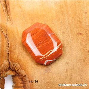 Jaspe rouge brèché, pierre anti-stress à pans coupés 4 x 3 cm