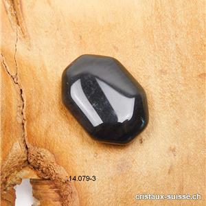 Obsidienne, pierre anti-stress à pans coupés 3,5 x 2,5 cm