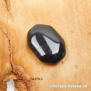Obsidienne, pierre anti-stress à pans coupés 3,5 x 2,5 cm