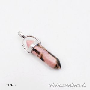 Pendentif Rhodonite en métal