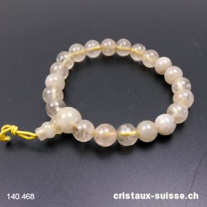 Bracelet Rutile Quartz 8 mm / 17 cm. OFFRE SPECIALE