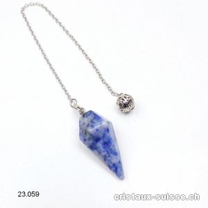 Pendule Sodalite facetté 3 - 3,5 cm. OFFRE SPECIALE