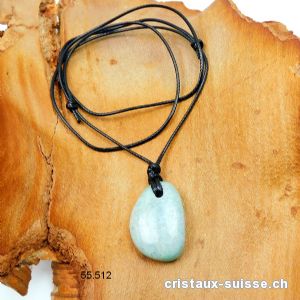 Amazonite 2,5 - 2,8 cm percée avec cordon Lederlook