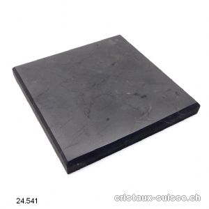 Plaque Schungite carrée env. 10 x 10 x 1 cm d'épais