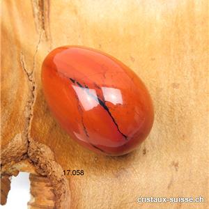 1 Oeuf YONI Jaspe rouge avec Hématite 4,5 x 3 cm. Taille L. NON PERCÉ