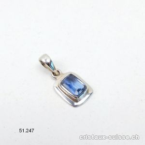 Pendentif Cyanite bleue 1,5 cm en argent 925