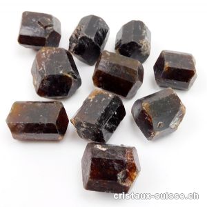 Tourmaline brune - Dravite, biterminée brute 2 - 2,3 cm / 10 à 13 grammes