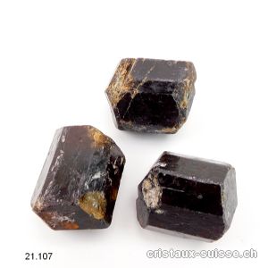 Tourmaline brune - Dravite, biterminée brute 2,7 - 3 cm / 24 à 27 grammes