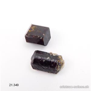 Tourmaline brune - Dravite, biterminée brute 1,8 - 2 cm / 6 à 7 grammes