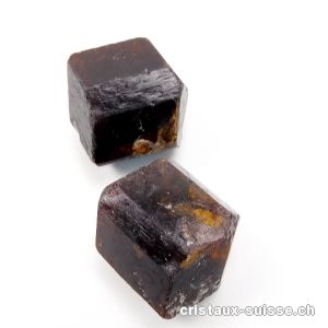 Tourmaline brune - Dravite, biterminée brute 3 x épais. 2,5 cm / 31 à 35 grammes