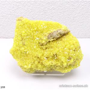 Soufre brut cristallisé de Bolivie. Pièce unique 831 grammes, qualité Extra