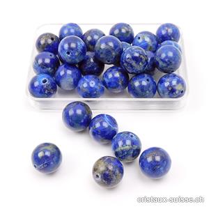 Lapis-lazuli AB, boule percée 9,8 - 10 mm. OFFRE SPECIALE