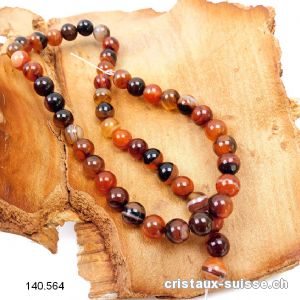 Rang Agate Sardonyx 8 mm / 37 cm, env. 48 boules