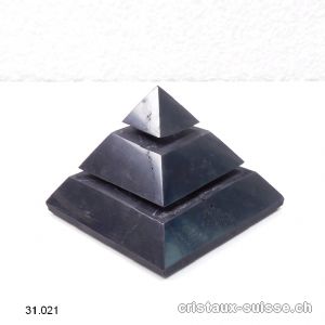 Pyramide Schungite SAQQARAH 7 cm x haut. 5,5 cm. OFFRE SPECIALE