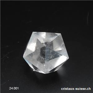 Icosaèdre Cristal de Roche, env. 2,2 cm
