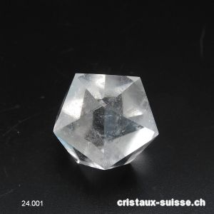Icosaèdre Cristal de Roche, env. 2,2 cm