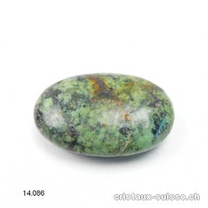 Chrysocolle - Diorite pierre anti-stress arrondie 4,3 - 4,5 x 2,8 - 3 cm. OFFRE SPECIALE