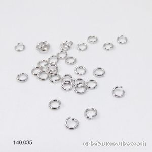 Anneau ouvert 5 x 0,8 mm en argent 925 Rhodié. Offre Spéciale