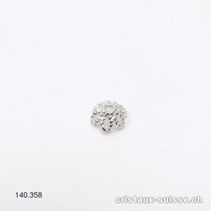 1 pièce Fleur incurvée 6 mm, Intercalaire en argent 925